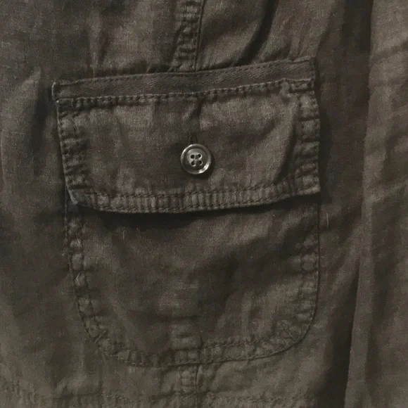 Linen blazer jacket w one button - Picture 2 of 4